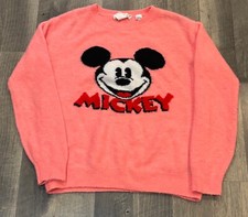 H M Disney Peach Mickey Mouse Sweater Small