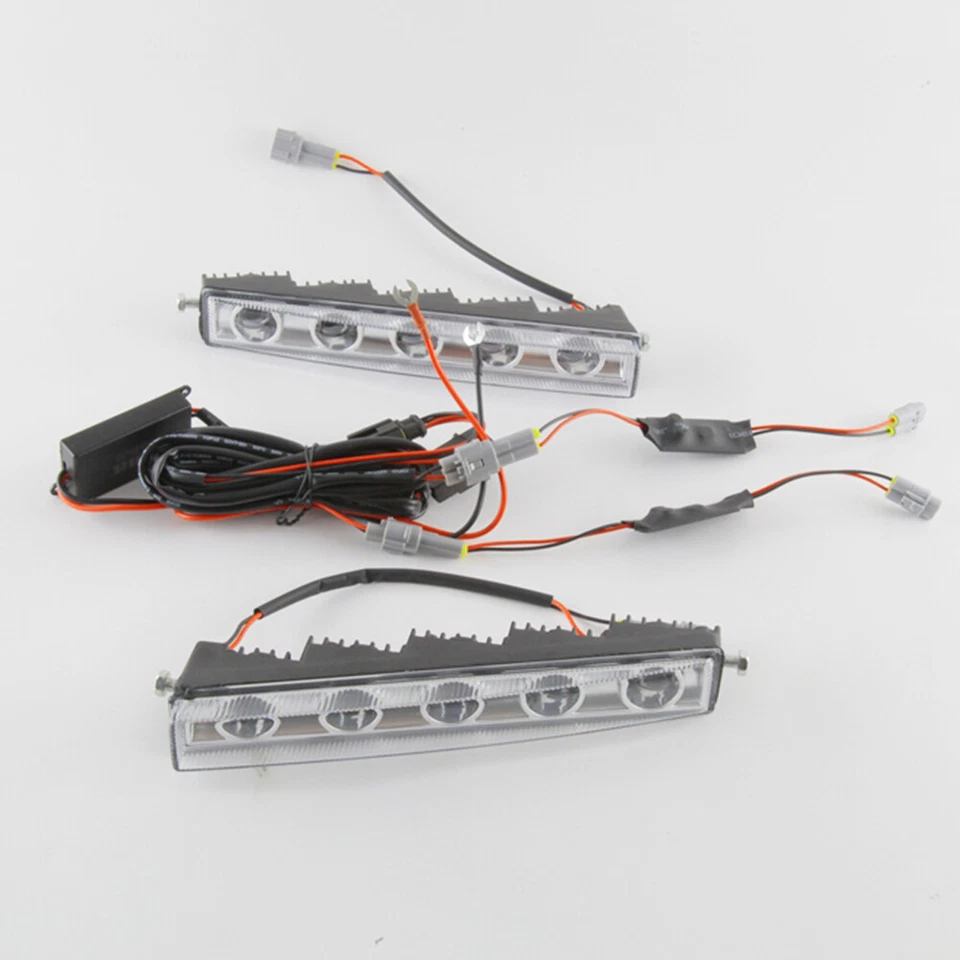 Luz de circulación diurna DRL transparente 2 piezas LED para Mercedes-Benz W463 G63 G500 G65 AMG Foto 4 de 4
