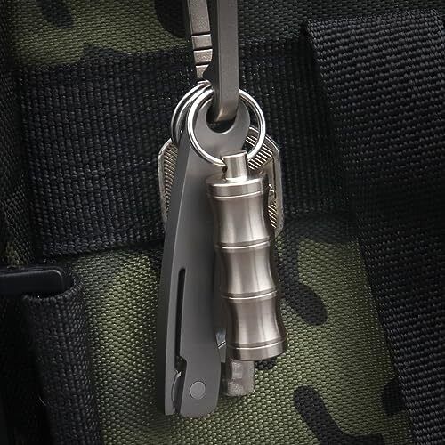2 Pack Titanium Mini Pill Case Pendant Necklace Waterproof Pill Holder Container - Picture 3 of 7