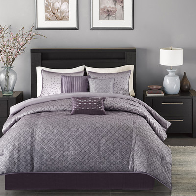 CHIC MODERN ELEGANT PURPLE PLUM GREY 