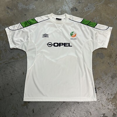 Vintage Umbro Ireland National Soccer Football Jersey Large Men