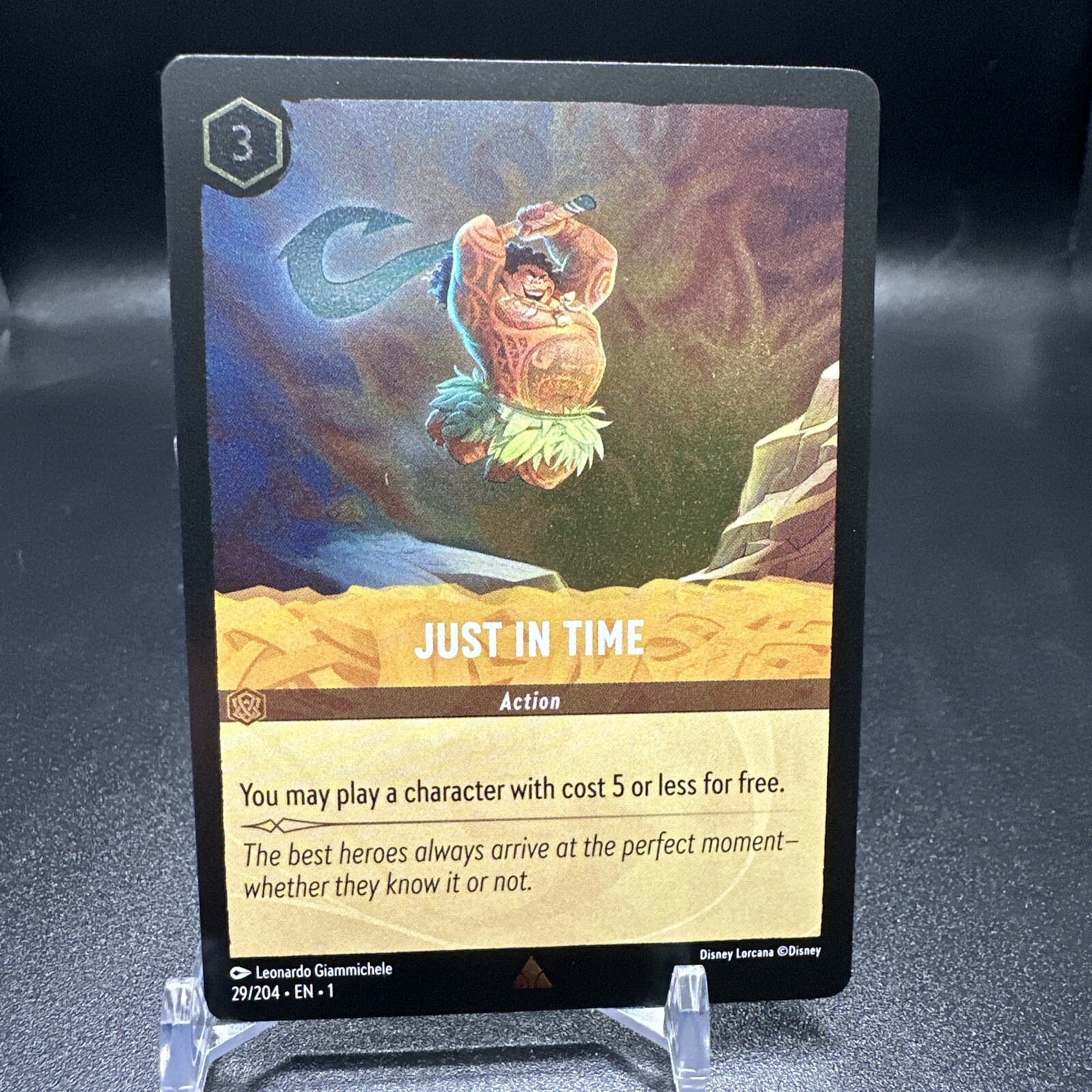 Disney Lorcana Just In Time 29/204 Rare Foil The First Chapter! NM/M