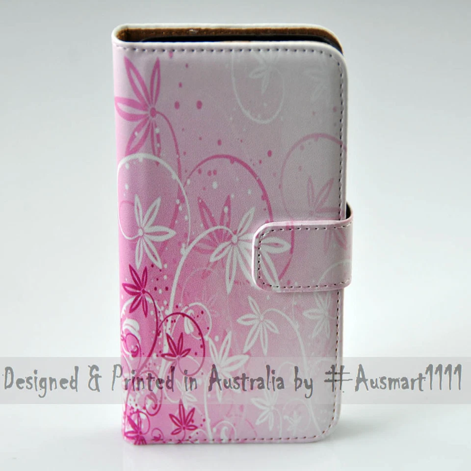 Para Nokia Series - Rosa Floral Impresión Vectorial Billetera Teléfono Móvil Estuche Cubierta Foto 3 de 3