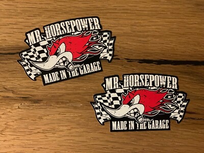 2x Horsepower Garage Aufkleber Hotrod Sticker USA V8 Oldschool Kult Oldtimer 878