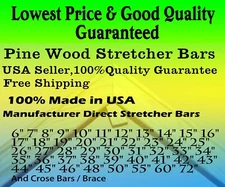 Single Canvas Stretcher Bar, Stretching Strip 6-72" Heavy Duty, Easy Assemble 