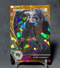 Sage Surratt Orange Ice Rookie RC 2021 Prizm Draft Picks Card #134 Wake Forest