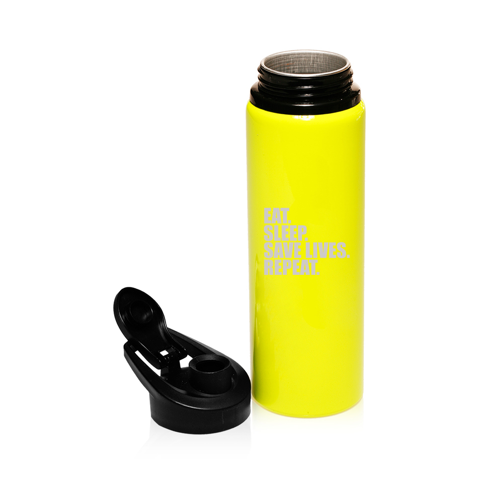 25oz Sports Water Bottle Eat Sleep Save Lives Repeat Nurse Paramedic Doctor EMT 
