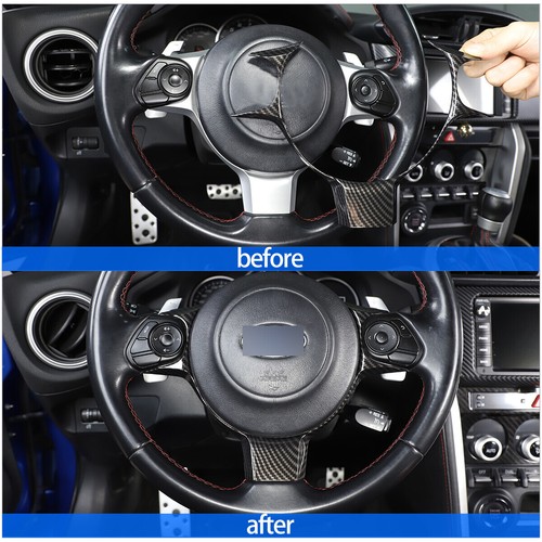 For Toyota GT86 Scion FRS Subaru BRZ ABS Carbon Fiber Steering Wheel Cover - Picture 8 of 10