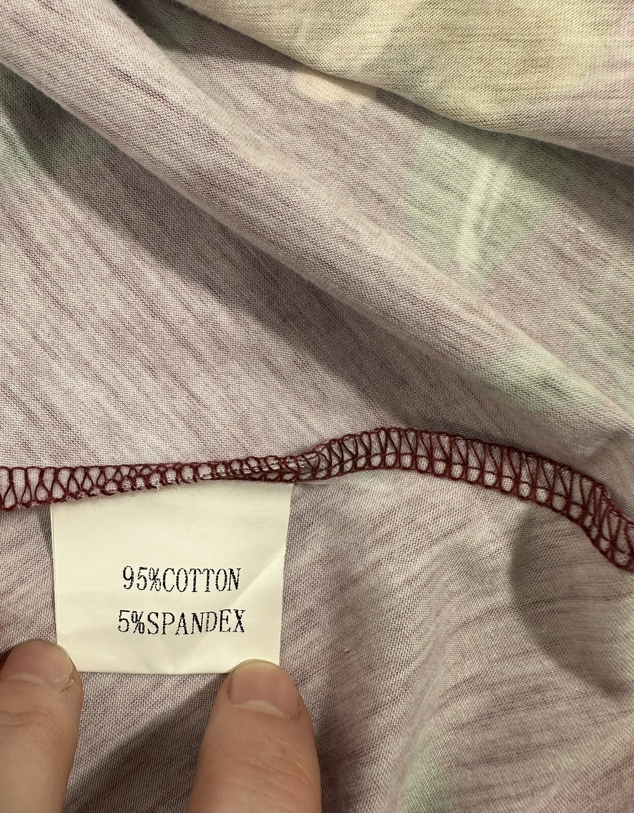 Ouges Sz M Stretch Cot Tie-Neck Floral Flare Dres… - image 5