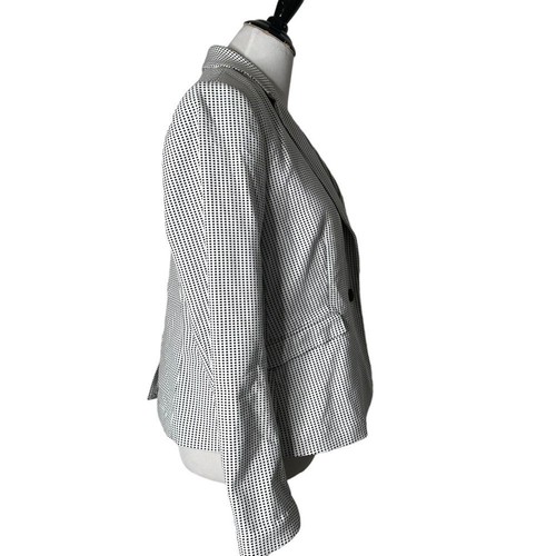 Reiss Damen Blazer Jacke Größe L Schwarz Weiß Eckig Geometrisch Büro Akademie - Bild 11 von 15