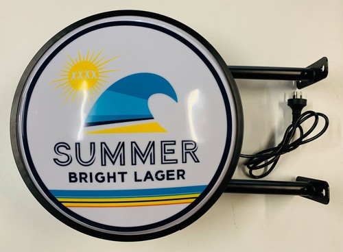 XXXX Summer Bright Lager Beer Bar Lighting Wall Sign Light LED Man Cave Shed - Bild 1 von 12