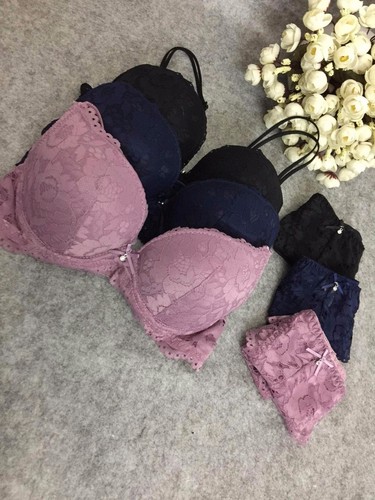 Sexy Full Lace lingerie Push Up bra and panty set Embroidery Bra Lot 32-38A/B/C# - Picture 11 of 22