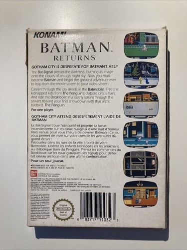 Batman Returns Nintendo Nes Good Condition - Photo 2/9