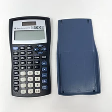 Blue Texas Instruments TI-30X IIS Scientific Solar Calculator w/ Cover WORKS