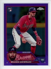 2023 Topps Chrome Update Purple Refractor #USC31 Braden Shewmake RC Braves /250