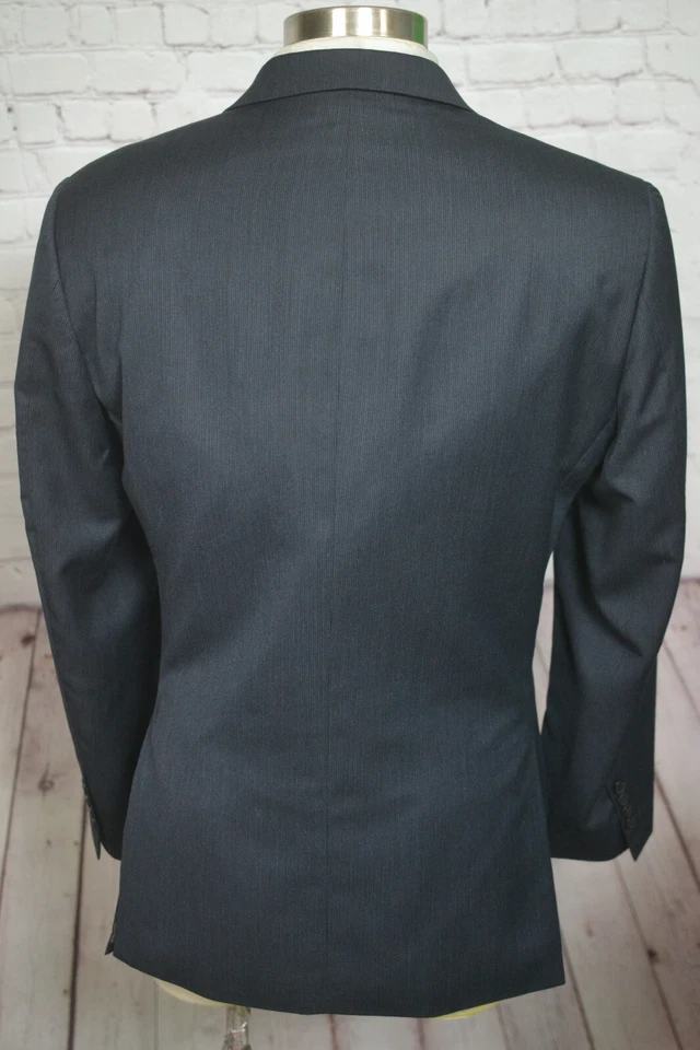 J.Ferrar Mens Navy Blue Stripe RegularFit Sport Coat Suit Jacket 44R - Image 4 of 4