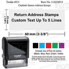 Custom Return Address Stamp Trodat 4913 Self Inking Rubber Stamp