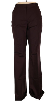 NWT St. John For Neiman Marcus Fudge Brown Cotton Blend Career Pants Size 12