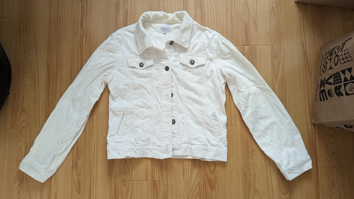 Cream colored deals jean jacket