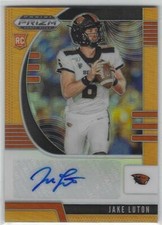 HOT! JAKE LUTON (JAGUARS) 2020 PANINI PRIZM DRAFT PICKS NEON ORANGE ROOKIE #/149