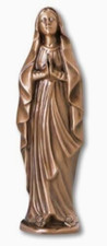 Statua tomba Madonna che prega in bronzo statua in bronzo 26,5 cm