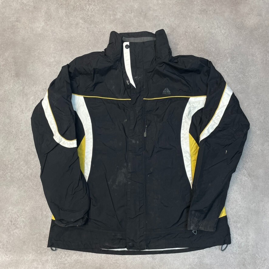 SACAI X NIKE Nike ACG Giacca Antipioggia Uomo Medium 3 Strati Esterni Giacca a Vento Cappotto Nero