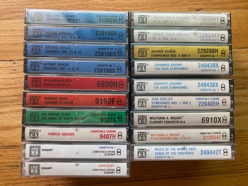 *SEALED* 19x CASSETTE LOT MUSICAL HERITAGE SOCIETY CLASSICAL MHS ravel mozart - Foto 2 di 3