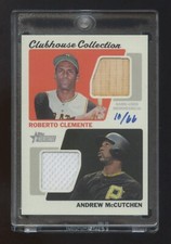 2015 TOPPS HERITAGE ROBERTO CLEMENTE-ANDREW McCUTCHEN CLUBOUSE GU BAT-JERSEY /66
