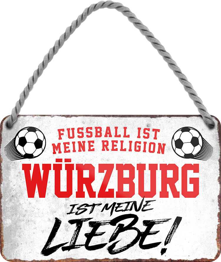 ''Würzburg ist meine Liebe!'' 18x12cm Blechschild
