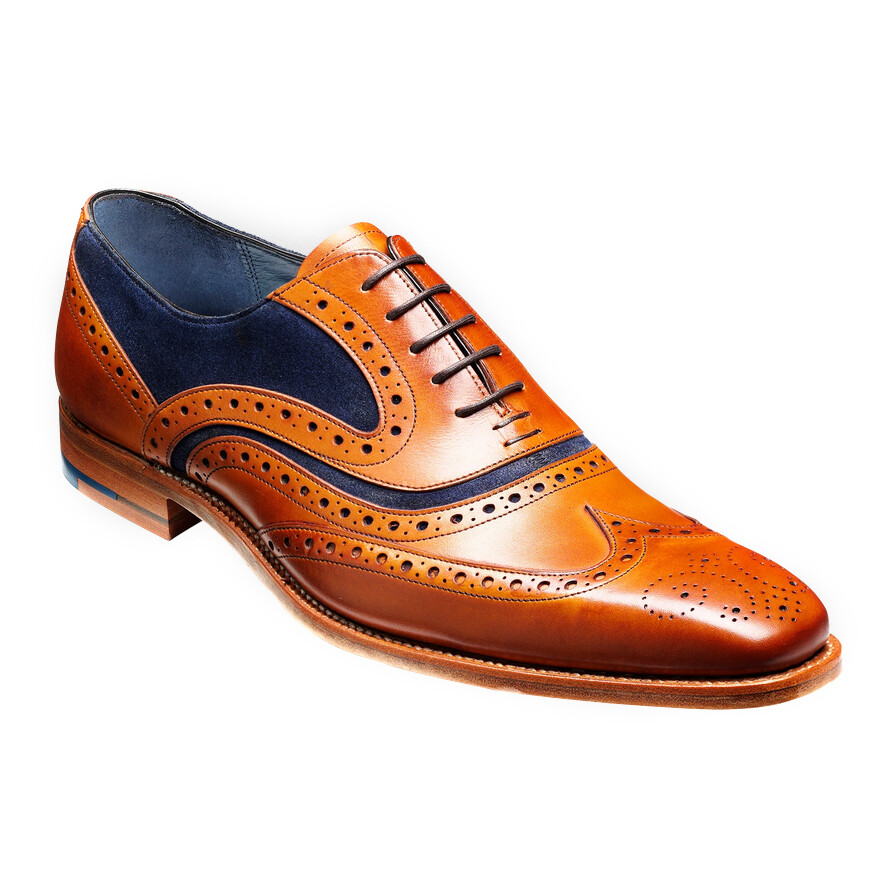 BLUE SUEDE BROGUE SHOES 