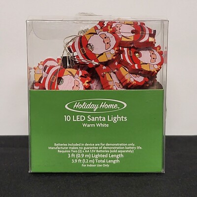 10 Led Santa Lights Warm White (Holiday Home)