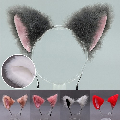 Diadema Orejas Largas de Piel de Zorro Gato Anime Neko Disfraz Juegos con disfraces Diadema Mujeres Niñas" - Imagen 5 de 52