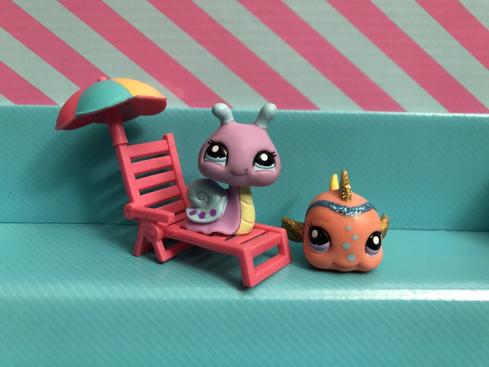 Littlest Pet Shop Snail 🐌 2352 Fish 🐠 2353 I Sparkle ❇️ Pretty Pairs |  eBay