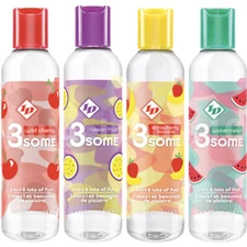 ID 3some 3-in-1 Warming Sensation Lickable Oral Massage Flavored Lubricant 4 oz