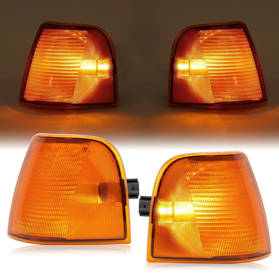 Para Peterbilt 375 385 caminhão L+R âmbar luz de seta lâmpadas de canto fiação - Imagem 2 de 4