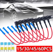Lot of Fuse TAP ADAPTER KIT 12V 15 Amp Car Add-a-circuit Standard ATM APM Blade