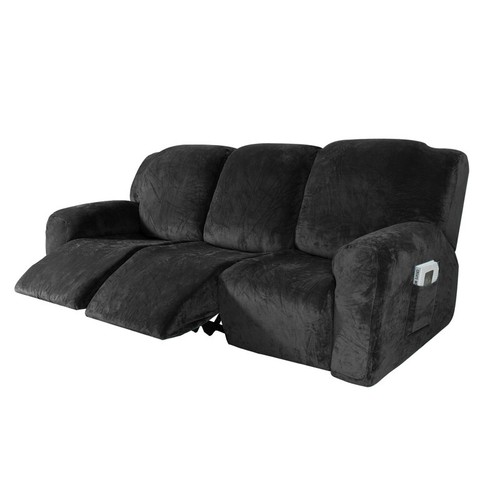 1/2/3 Seater Stretch Velvet Recliner Cover Armchair Lounge Couch Slip cover CN - Picture 45 of 89
