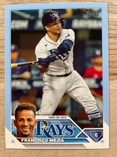 2023 Topps Update Francisco Mejia #US61 Fathers Day Powder Blue /50 SSP Rays