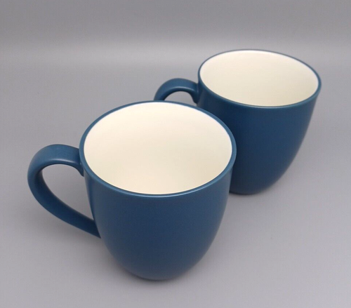 Noritake Colorwave Blue 8484 Mugs Set of 2 Coffee Tea Excellent - Picture 6 of 6