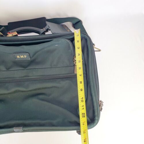 TUMI Grün Nylon Bekleidungstasche Tragetasche Schultergurt Schloss und Schlüssel - Bild 12 von 12