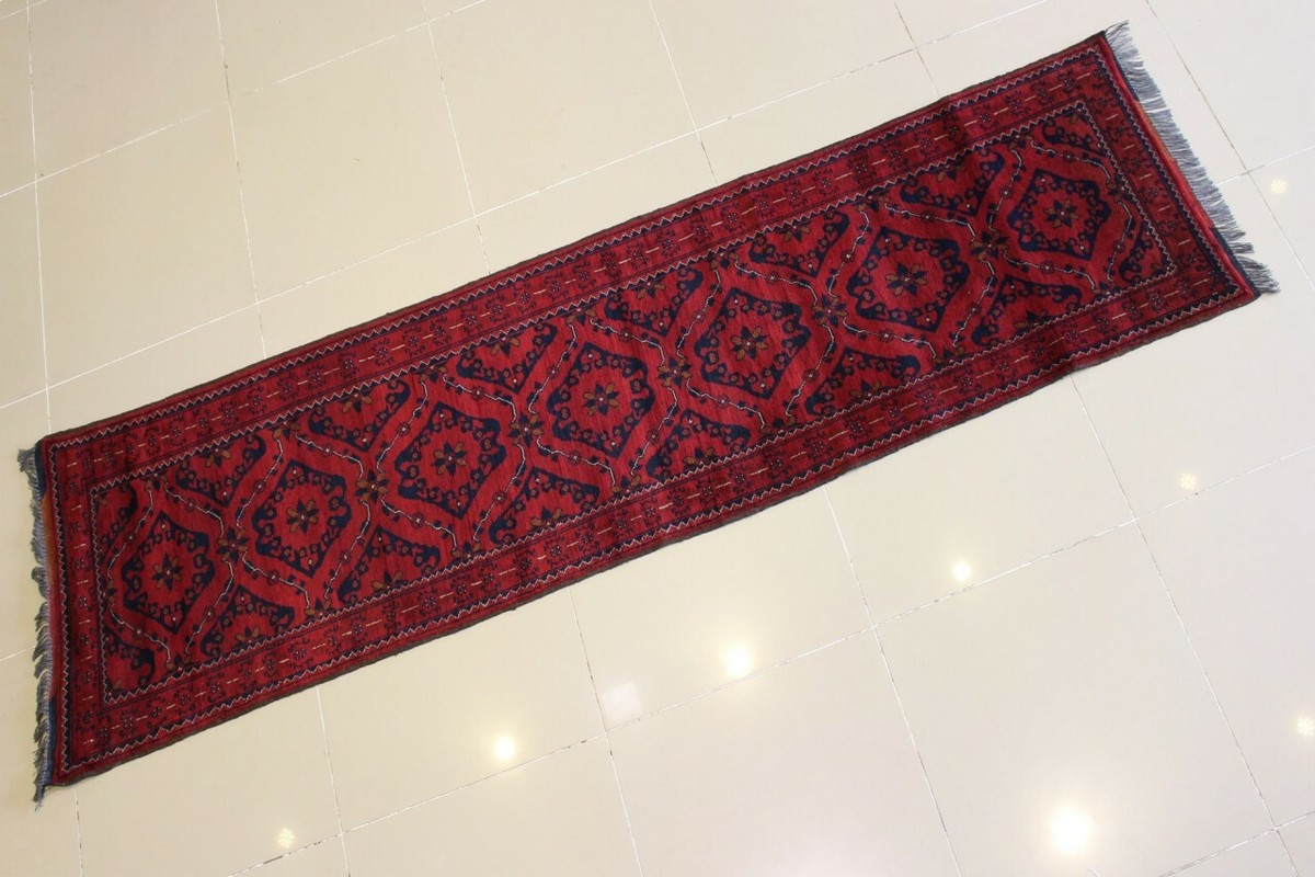 Rugsource Tapis berbère bourgogne rouge marocain noué à la main 3 x 10