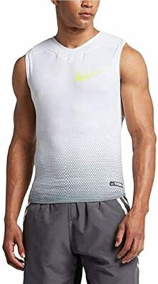 NIKE Dry Vapor Speed Max Knit Integrated Padding White Football Shirt Mens Large