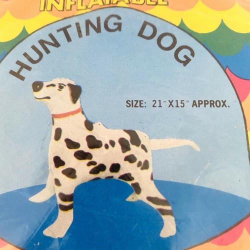 Black and White Inflatable WSNY Hunting Dog Toy 21 Inches by 15 Inches