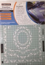 Fiskars ShapeBoss Embossing Stencil Set - Oval-Serenity - 5613 - NEW