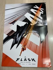 2023 THE FLASH EXCLUSIVE AMC IMAX MOVIE GLOSSY NEW POSTER 13x19 IN TUBE  DAMAGE