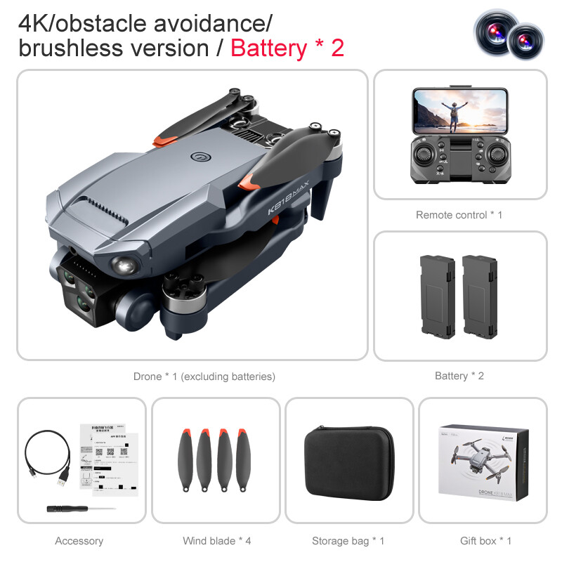 K818 MAX Drone 4K HD Dual Camera 360° Obstacle Avoidance K818 MAX Drone 4K HD Dual Camera 360° Obstacle Avoidance