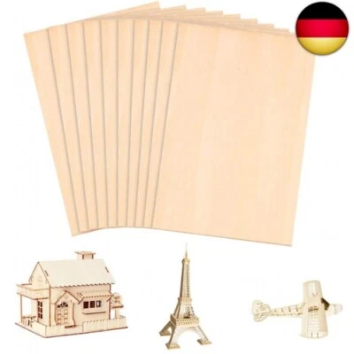 MARKE FEELAVA Sperrholzplatten,10 Stück 300 x 200 x 1,5 mm dünnes Balsaholz unlackiert L