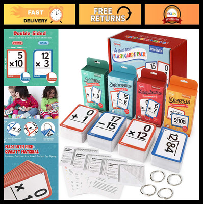Math Flash Cards for Kids 4-8 - Addition, Subtraction, Multiplication & Division