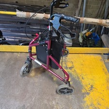 Drive Medical Ableworld Red Folding Rollator Walker Mobility Aid 126kg Max Used