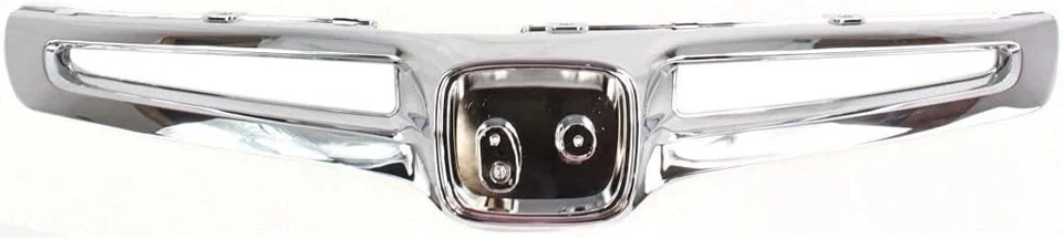 New Front All Chrome Grille With Emblem Set 2PC Fits 2003 2004 2005 Honda Accord - Image 4 of 4